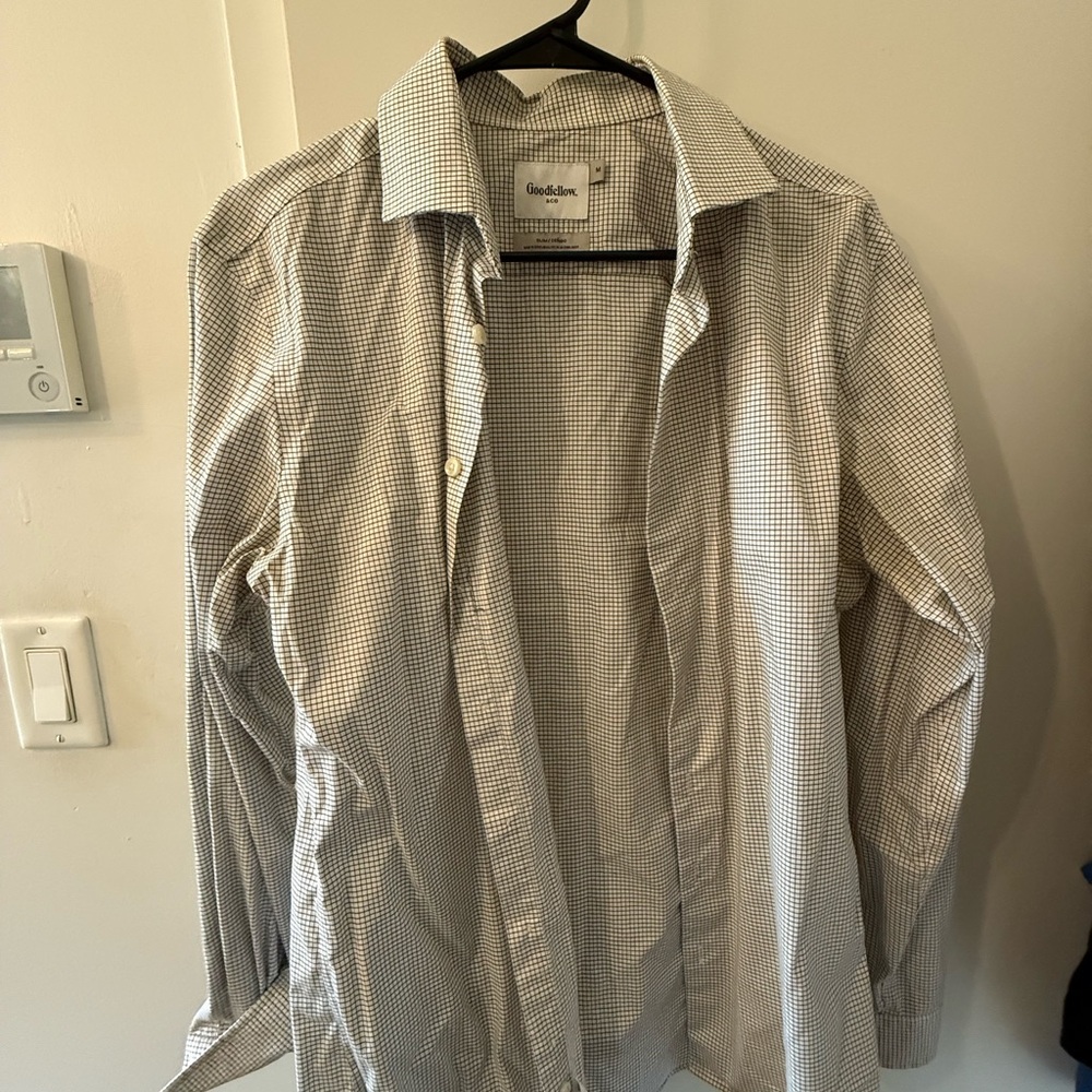 Goodfellow & Co Black and White Casual Button Down Shirt